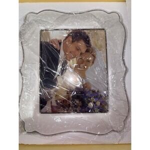 Lenox Opal Innocence Picture Frame Platinum Trim 8x10 Wedding Promises NIB